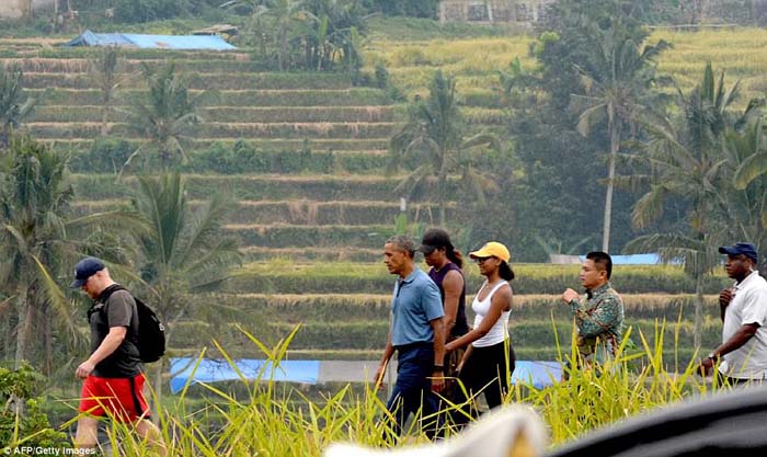 Mantan Presiden Obama Nikmati Hamparan Sawah Jatiluwih di Bali sebelum ke Jakarta